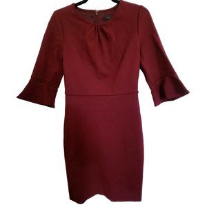 J.CREW HOLIDAYDRESS | BELL SLEEVE | BURGANDY | SIZE 4